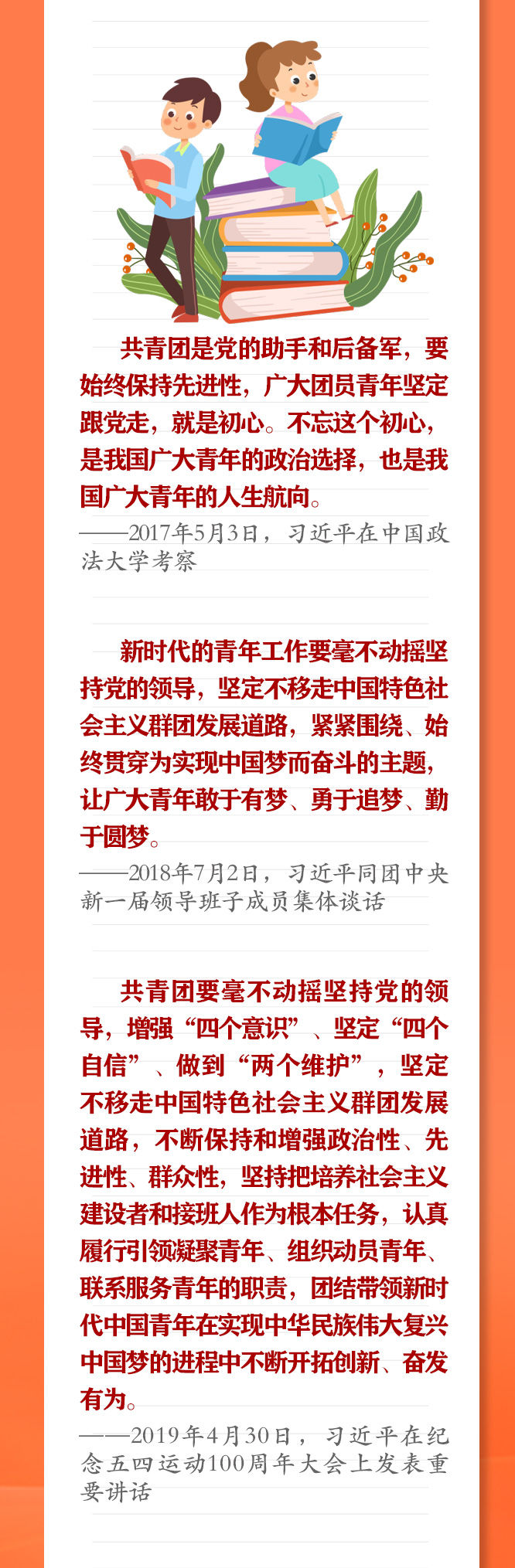 手繪長卷 | 共青團員們，總書記這些話要牢記
