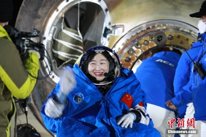 圖為航天員劉洋。孫海英 攝