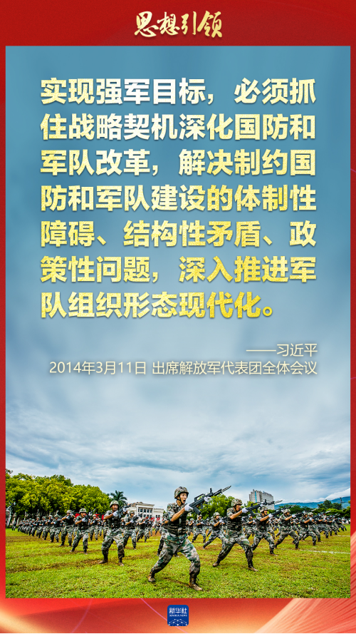 思想引領(lǐng)｜兩會上，習(xí)主席這樣談強(qiáng)軍之路