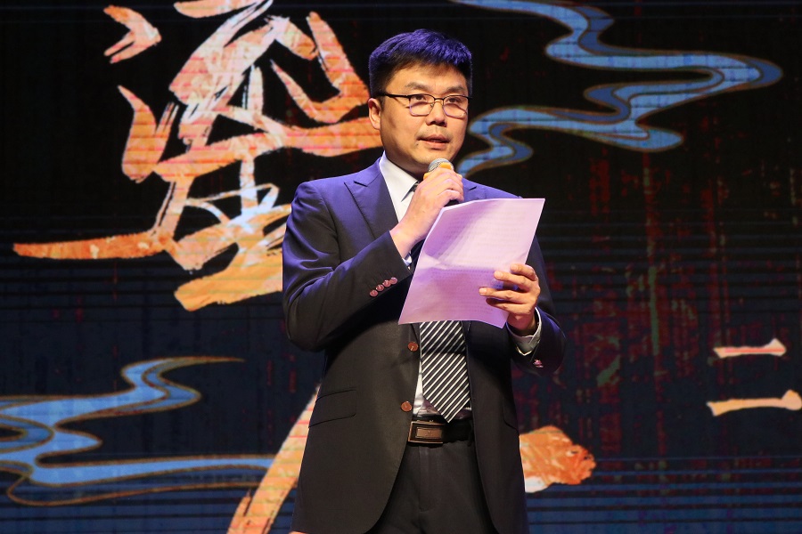 北京外國語大學(xué)黨委常委、副校長趙剛在活動現(xiàn)場講話。主辦方供圖