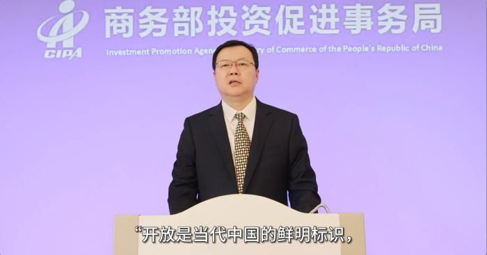 中國商務(wù)部投資促進(jìn)事務(wù)局副局長于廣生視頻致辭?！∩虅?wù)部投促局駐韓國辦事處供圖