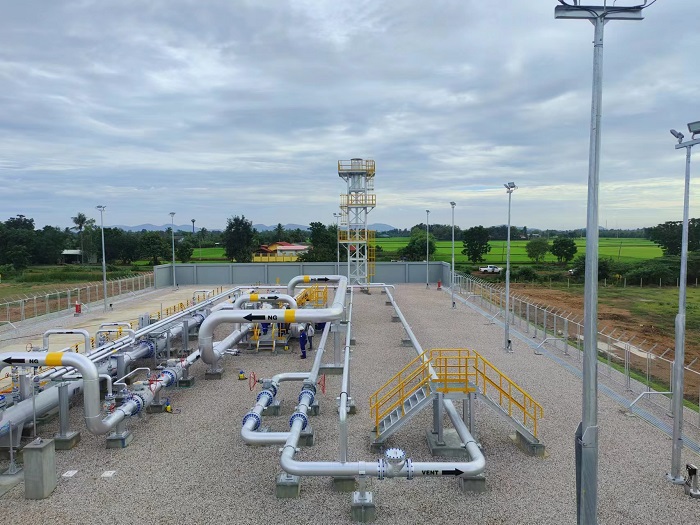 泰國(guó)新崗天然氣管道項(xiàng)目首站?？ì斎R 攝