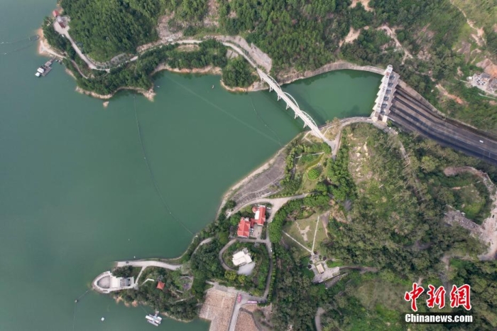 資料圖：俯瞰福建向金門供水工程水源地——泉州山美水庫。王東明 攝