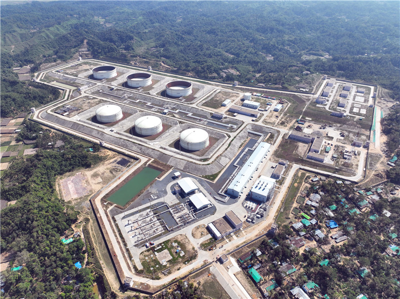 孟加拉國首個海陸一體化超大型石油儲運工程——單點系泊及雙線管道工程。中石油管道局供圖。