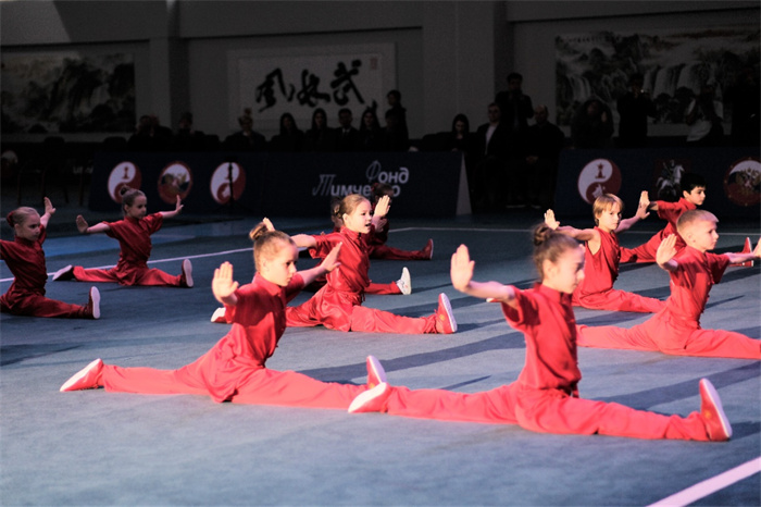 俄羅斯青少年在開幕式上進(jìn)行武術(shù)表演。駐俄羅斯大使館供圖