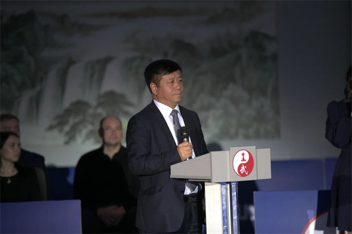 中國駐俄羅斯大使張漢暉致辭。駐俄羅斯大使館供圖