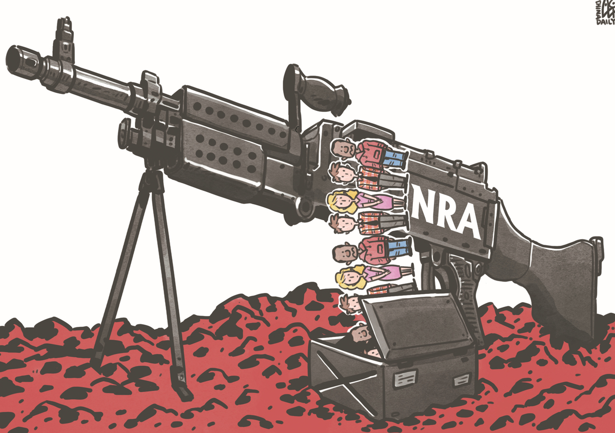 NRA成為推行槍支管控背后最大的阻力。（來源：中國(guó)日?qǐng)?bào) 作者：蔡艨）