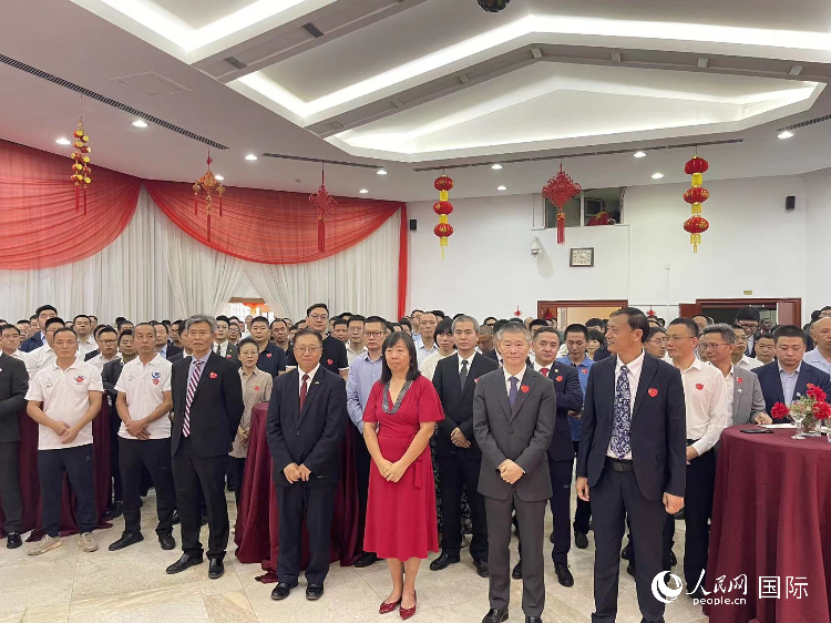 駐尼日利亞使館春節(jié)招待會(huì)現(xiàn)場(chǎng)。人民網(wǎng)記者 姜宣攝