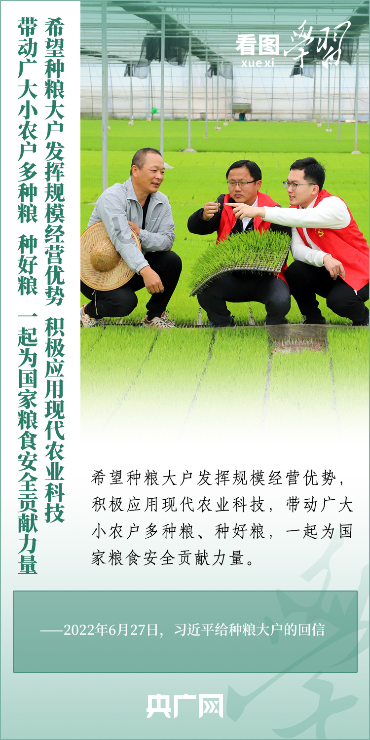 看圖學(xué)習(xí)丨推廣良田、良種、良法、良機(jī) 給農(nóng)業(yè)現(xiàn)代化插上科技的翅膀