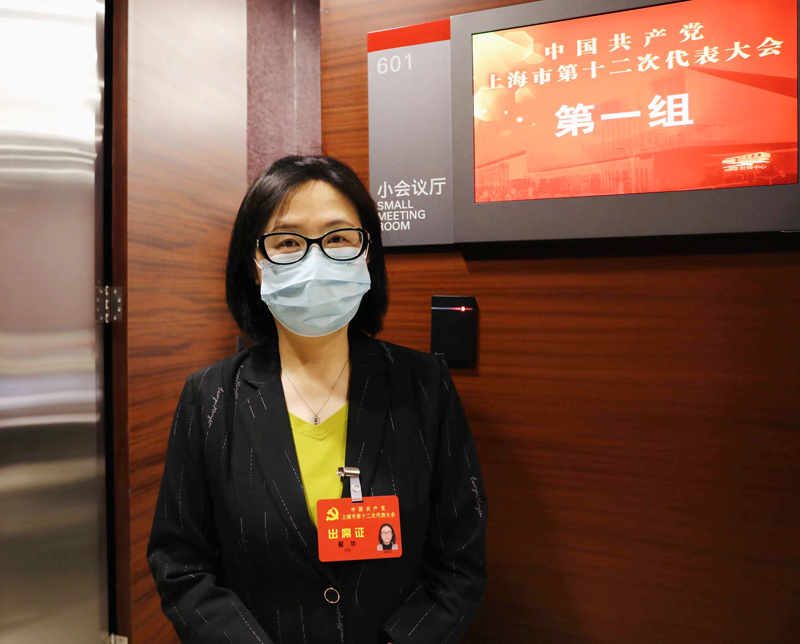 黨代表翟華。人民網 王文娟攝