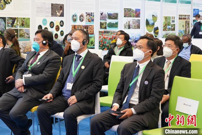 圖為極小種群物種和生物多樣性保護邊會現(xiàn)場?！≡颇鲜×謽I(yè)和草原局供圖