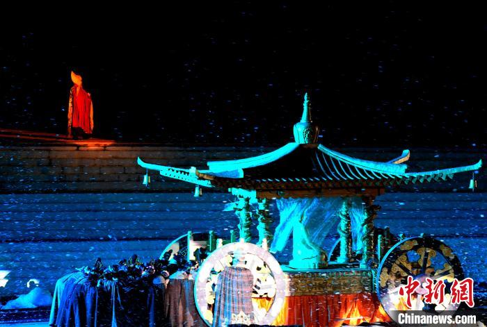 3月17日，西藏拉薩，《文成公主》大型史詩劇演出現(xiàn)場(chǎng)?！±盍?攝