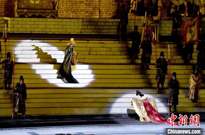 3月17日，西藏拉薩，《文成公主》大型史詩劇演出現(xiàn)場(chǎng)。　李林 攝