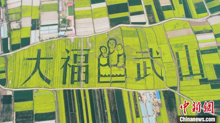 2019年4月，天水武山縣萬畝鄉(xiāng)村油菜花海。(資料圖) 何海瑞 攝
