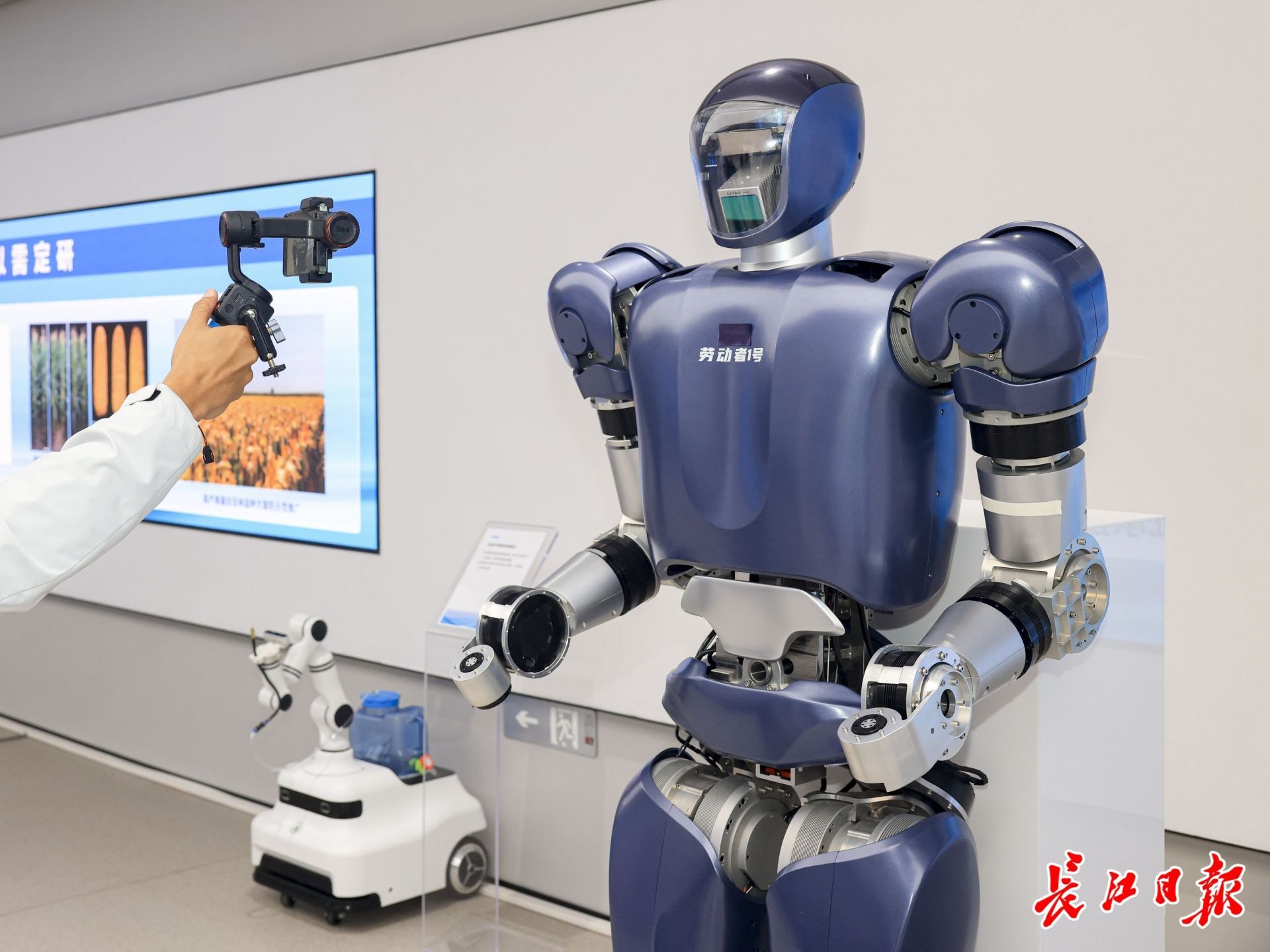 格藍(lán)若人形機(jī)器人。長江日報(bào)記者胡冬冬 攝