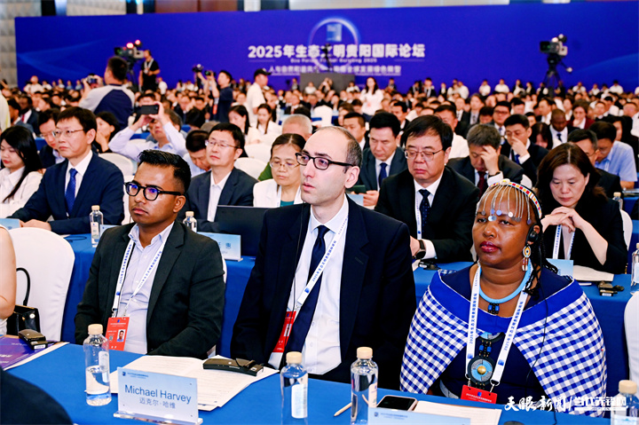 2025年7月5日，以“人與自然和諧共生——共商全球發(fā)展綠色轉(zhuǎn)型”為主題的2025年生態(tài)文明貴陽國際論壇在貴陽隆重開幕。圖為與會(huì)嘉賓認(rèn)真聽會(huì)。貴州日報(bào)天眼新聞?dòng)浾?劉楊 攝.jpg