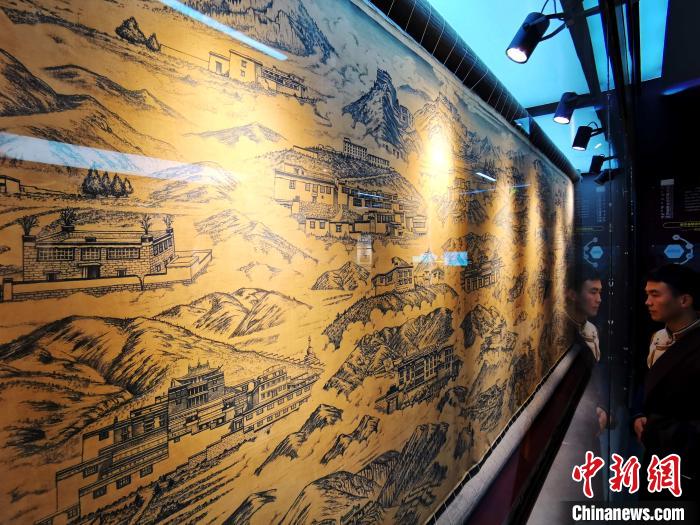 圖為歷代藏醫(yī)藥學教育機構展示?！?zhí)砀?攝