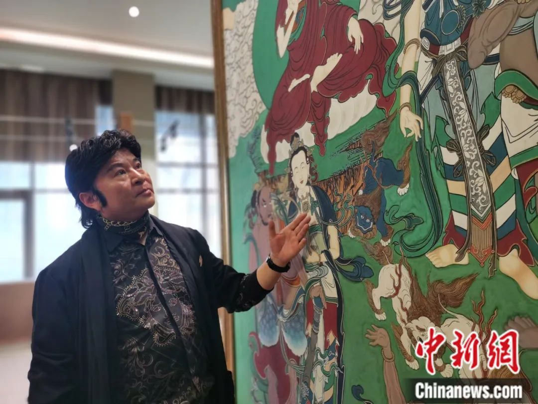 國家一級美術(shù)師劉觖。張?zhí)砀?攝