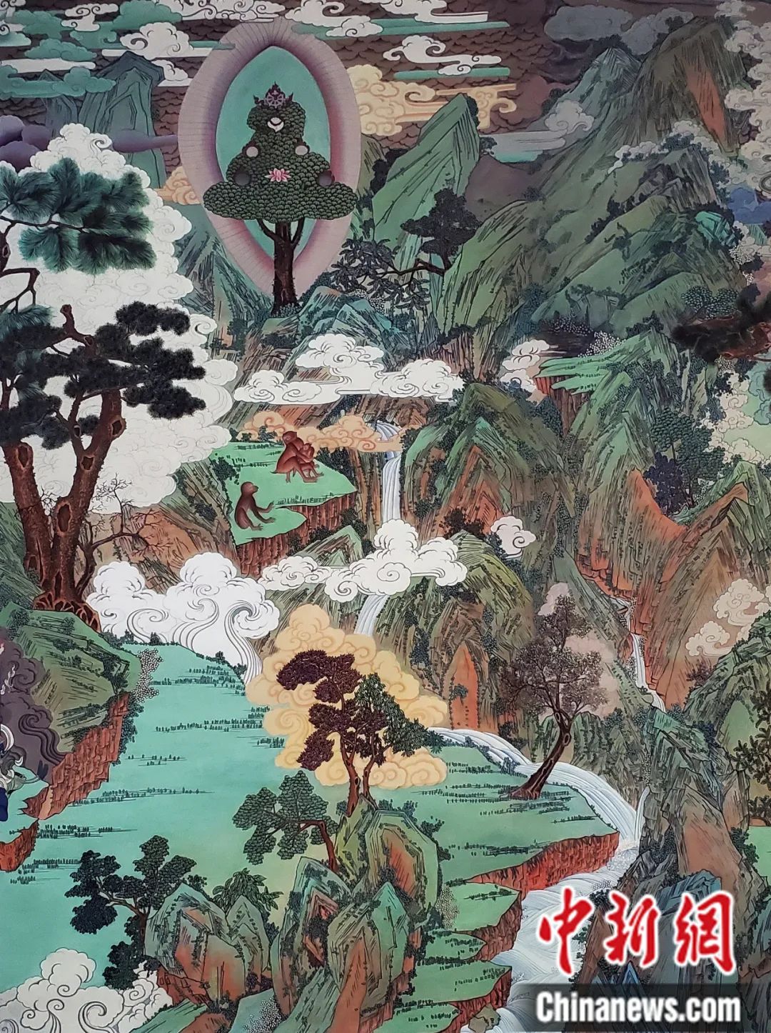 臨摹、補繪的青海瞿曇寺壁畫。受訪者 供圖